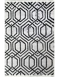 فرش ماشینی سیزان طرح مراکشی زمینه نقره ای کد 40264