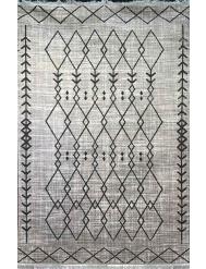 فرش ماشینی سیزان طرح مراکشی زمینه  کرم نقره ای  کد 41064
